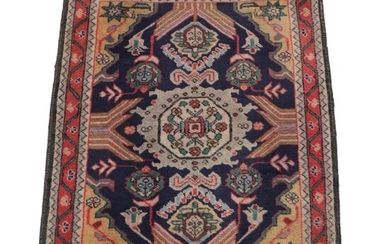 2'6 x 3'5 Hand-Knotted Persian Tabriz Accent Rug, 1970s