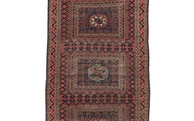 2'6 x 4'7 Hand-Knotted Afghan Baluch Accent Rug