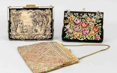 3 evening bags, 19th/20th century