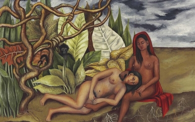Frida Kahlo (1907-1954), Dos desnudos en el bosque (La tierra misma)