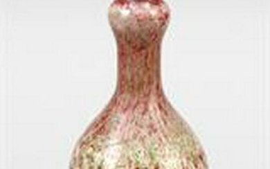 Small ''Garlic-head'' vase with flambé glaze in