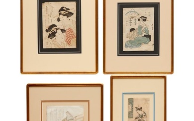 (4) Japanese woodblock prints, 18th/19th c.