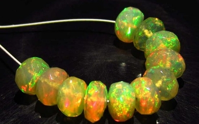 4.78 Ct Genuine 11 Drilled Multi-Color Faceted Fire