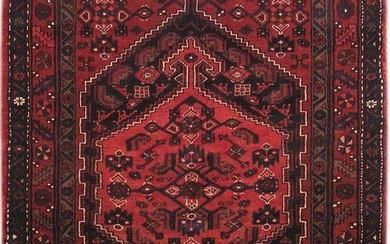 5 x 7 Dark Maroon Persian Hamadan Rug