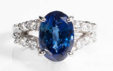 5.24ct Unheated Ceylon Sapphire Ring
