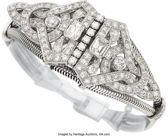 55221: Diamond, Platinum, White Gold Convertible Bracel