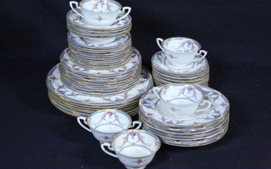 58-PIECES ROYAL WORCESTER ROSEMARY DINNERWARE