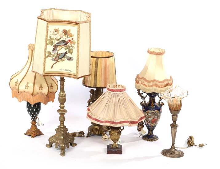 (-), 6 various classic table lamps, largest is...