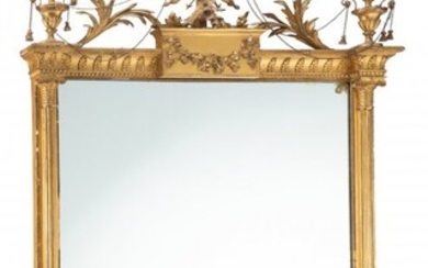 61021: A French Regency-Style Carved Giltwood Mirror, e