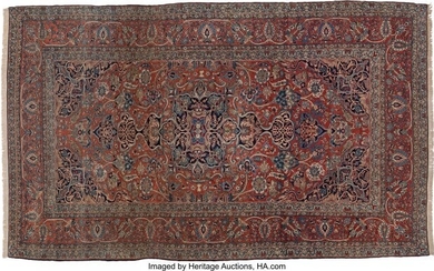 61021: A Kashan Carpet, late 19th century 136 x 224 in