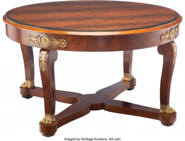 A French Empire Mahogany Dining Table, 19th cent