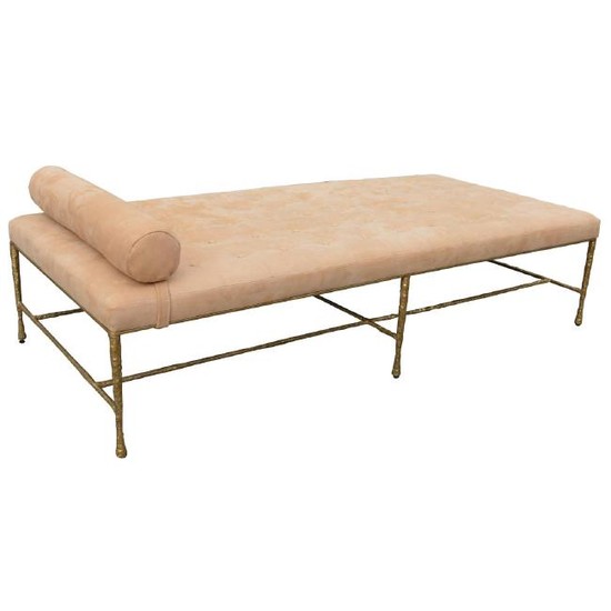 Bronze and Suede Day Bed or Coffee Table