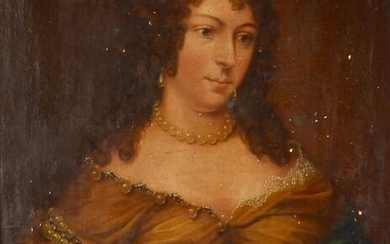 19TH C. PORTRAIT PAINTING OF A YOUNG WOMAN MIGNARD??