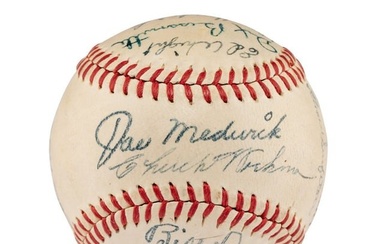 A 1945 Boston Braves Team Signed Autograph Baseball (Beckett Authentication Services Letter of Authe