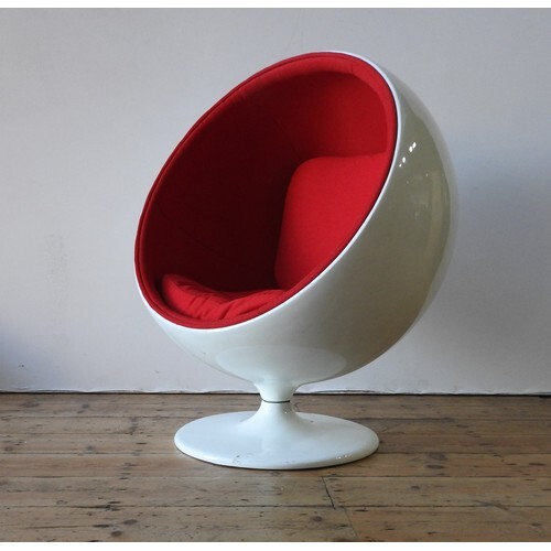 A CHILD'S FIBREGLASS 'THUNDERBALL' STYLE CHAIR, in the style...