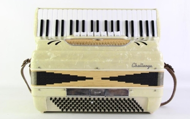 A Challenge Piano Accordian In Case