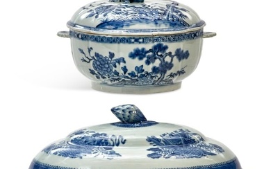 A Chinese Export warming dish and tureen
