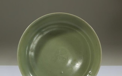 A Chinese Longquan celadon dish, early Ming dynasty