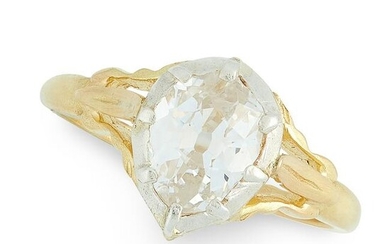 A DIAMOND DRESS RING in high carat yellow gold and