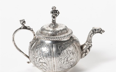 A Dutch silver teapot and cover Mark of...