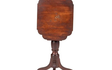 A Federal Cherrywood Table Top Candle Stand