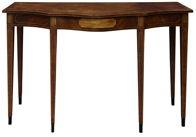 A Federal style mahogany and satin wood serving table