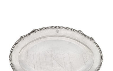 A GEORGE III SILVER MEAT-DISH FROM CATHERINE THE GREAT'S TULA SERVICE, MARK OF GEORGE HEMING AND WILLIAM CHAWNER, LONDON, 1776