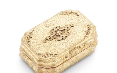 A GERMAN TWO-COLOUR GOLD SNUFF-BOX BY CHARLES COLLINS UND SOHNE,...