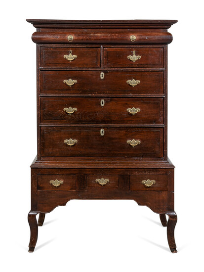 A George II Style Oak Chest on Stand