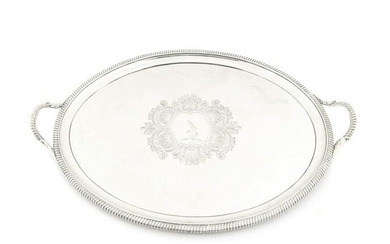 A George III Silver Two-Handled Oval Tray Length over