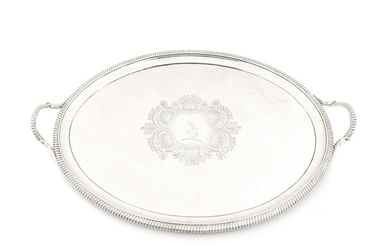 A George III Silver Two-Handled Oval Tray