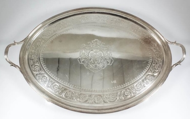 A Good George III Silver Oval Two-Handled Tray, by...