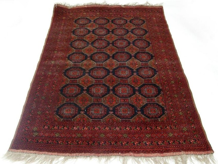 A Handmade Wool Bukhara rug