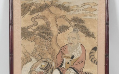 A Korean Folk Painting, Sanshin & Tiger