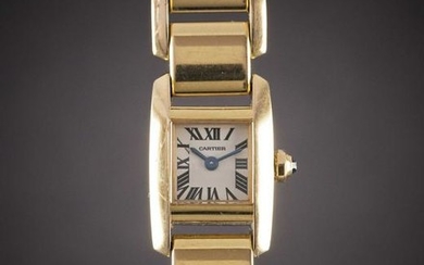 A LADIES 18K SOLID GOLD CARTIER TANKISSIME