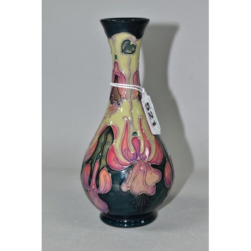 A MOORCROFT POTTERY FUSCHIA PATTERN BALUSTER VASE, a Collect...