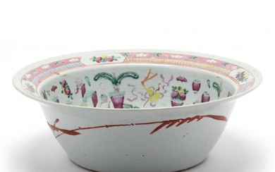 A Monumental Chinese Porcelain Punch Bowl