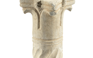 A Mudejar carved marble capital Spain, 16th century