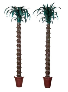A Pair of Italian Tole Paint Wall Mounted Palm Trees
