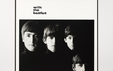 A Print Of The Beatles Album Cover "With The Beatles" Signed By Producer Sir George Martin