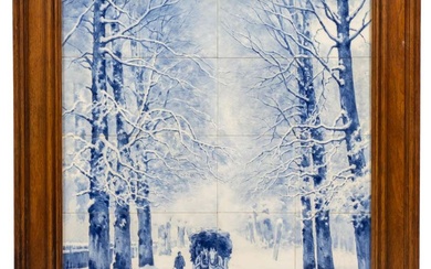 A Royal Delft 'de Porceleyne Fles' tile picture