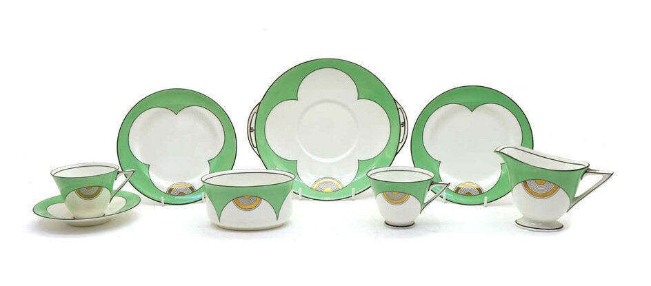 A Royal Doulton Art Deco design tea set