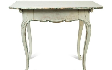 A Swedish Gustavian Style Painted Side Table Height 29