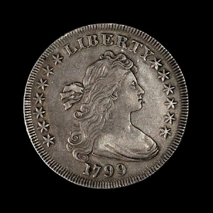 A United States 1799 Draped Bust: Type II $1 Coin