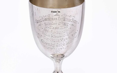 A VICTORIAN SILVER TROPHY CUP, WALKER & HALL, SHEFFIELD, 1898