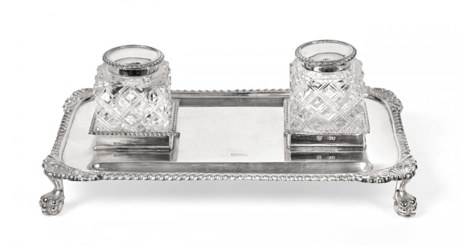 A Victorian Silver Inkstand, by George Maudsley Jackson and David...