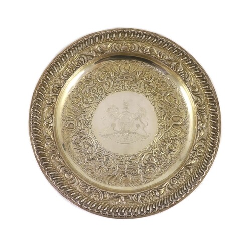 A William IV Irish embossed parcel gilt silver charger, by ...