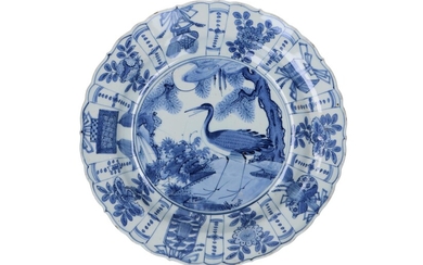 (-), A blue and white 'kraak' porcelain dish,...