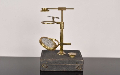 A late 18th Century lacquered brass Ellis-Type Aquatic Microscope