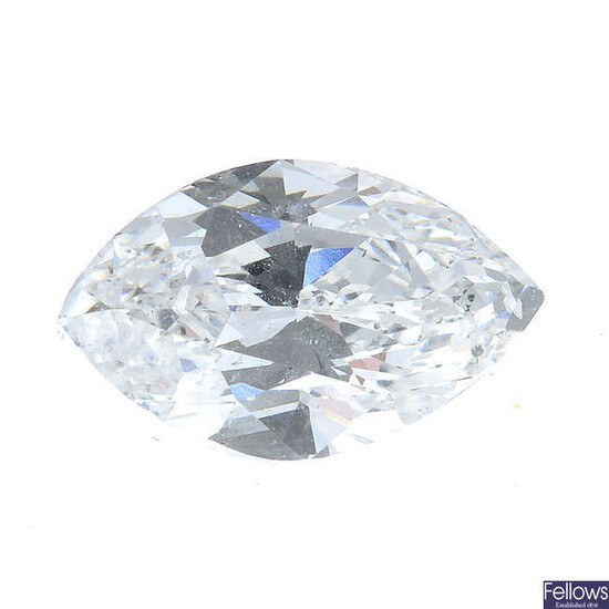 A marquise-shape diamond, weighing 0.97ct.